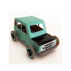 LITOGAMI Autogami Renault 4L Bleu Turquoise, Voiture Solaire Jeux De Soci T