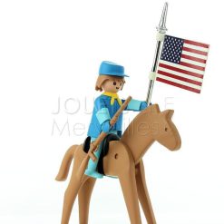 PLASTOY Le Cavalier Am Ricain Et Son Cheval Playmobil Collectoys Plastoy D Co Design