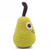 MyuM Hochet Poire En Crochet "The Veggy Toys", Coton Bio Jouets D' Veil, Hochets