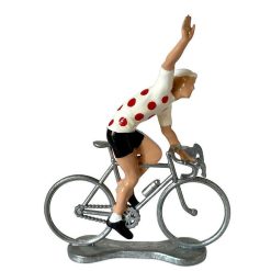 Bernard & Eddy Figurine Cycliste Winner Maillot Blanc Pois Rouge _ Bernard & Eddy Jouets Garage, Voitures