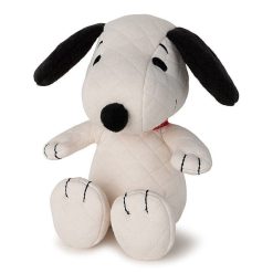 Peluches Miffy & Snoopy Peluche Snoopy Assis En Tissu Matelass Cr Me - 17Cm En Bo Te Cadeau Peluches Naissance, Doudous