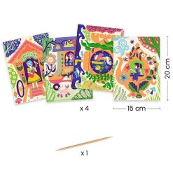 Djeco Cartes Gratter Duo Color 