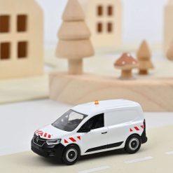 NOREV Renault Kangoo Van 2023 Blanc Avec Bandes Signal Tiques Rouges, Voiture Norev 1-64 Jouets Garage, Voitures