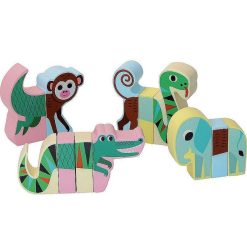 VILAC Rigol' Animo Jungle Ingela P. Arrhenius Vilac 7605 Jouets Cubes En Bois