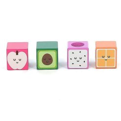 VILAC Cubes Sonores En Bois - Fruits Et L Gumes - Andy Westface Vilac 7414 Jouets Cubes En Bois