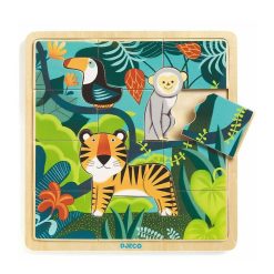 Djeco Puzzle En Bois 'Puzzlo Jungle' 15 Pcs Djeco 1810 Puzzles D S 2 Ans: 2, 12 Et 24 Pcs