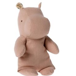 Maileg Peluche Hippo En Lin - Safari Friends Maileg - Couleur Rose - Petit Mod Le 22Cm Peluches Naissance, Doudous