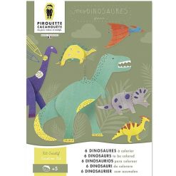 PIROUETTE CACAHOUETE 6 Dinosaures Colorier, Kit Cr Atif Pour Enfant Pirouette Cacahou Te Dessin, Peinture, Coloriage