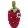 MyuM Hochet Fraise En Crochet "The Veggy Toys", Coton Bio Jouets D' Veil, Hochets