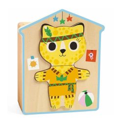 Djeco Dressup-Mix, 6 Puzzles 3 Pi Ces Djeco 1678 Jouets Encastrer, Empiler