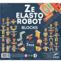 Djeco Ze Elastorobot, Jeu De Blocs En Bois Pour Construire Des Robots Djeco 6435 Jeux De Construction