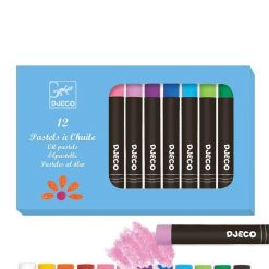 Djeco 12 Pastels L'Huile Djeco 9748 Feutres, Gouaches Et Pinceaux