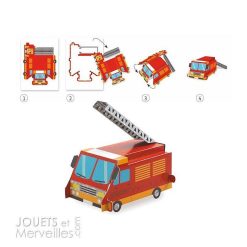 Djeco Paper Toys Les Engins Djeco 9702 Paper Toys