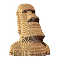 Cartonic Puzzle Sculpture 3D En Carton - Statue Moa Ile De P Ques - Cartonic Jeux De Construction