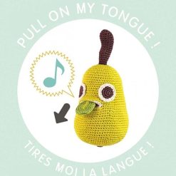 MyuM Bo Te Musique Poire En Crochet "The Veggy Toys", Coton Bio Jouets D' Veil, Hochets