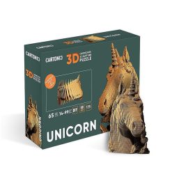 Cartonic Puzzle Sculpture 3D En Carton - Licorne - Cartonic Jeux De Construction