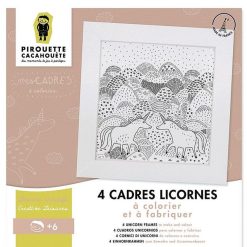 PIROUETTE CACAHOUETE 4 Cadres Licornes Colorier Et Fabriquer Pirouette Cacahou Te Dessin, Peinture, Coloriage