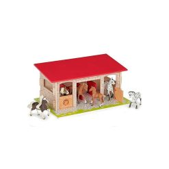 Papo Box Chevaux Papo 60104 Ferme En Bois, Centre Questre Et Zoo