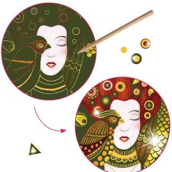 Djeco Cartes Gratter "Golden Muses" Djeco 9374 Inspired By Gustav Klimt Cartes Gratter