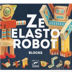 Djeco Ze Elastorobot, Jeu De Blocs En Bois Pour Construire Des Robots Djeco 6435 Jeux De Construction