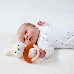 Peluches Miffy & Snoopy Hochet Anneau De Dentition Miffy En Crochet - Just Dutch - Orange Jouets D' Veil, Hochets