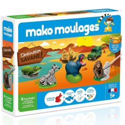 Mako moulages Mako Moulages Animaux De La Savane, Coffret 6 Moules 39010 Jeux De Soci T