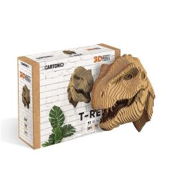 Cartonic Troph E Mural D Coratif - Sculpture 3D En Carton - T-Rex - Wall Puzzle Cartonic Jeux De Construction