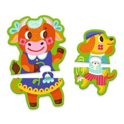 Djeco 8 Puzzles Duo "Grands Et Petits La Ferme" Djeco 8266 Puzzles 1Er Age