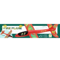 Djeco Grand Planeur Rouge Djeco 2108 "Fire Plane" Jouets De Plein Air