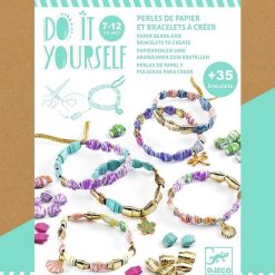 Djeco Chics Et Dor S Perles De Papier Et Bracelets Cr Er Diy Djeco 7972 Bricolage Enfant