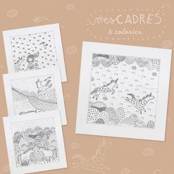 PIROUETTE CACAHOUETE 4 Cadres Licornes Colorier Et Fabriquer Pirouette Cacahou Te Dessin, Peinture, Coloriage