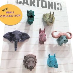 Cartonic Troph E Mural D Coratif - Sculpture 3D En Carton - Tric Ratops - Wall Puzzle Cartonic Jeux De Construction