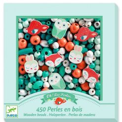 Djeco 450 Perles En Bois "Petits Animaux" Djeco 9807 Perles Et Bijoux