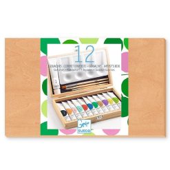 Djeco 12 Gouaches - Coffret D'Artiste Djeco 8908 Feutres, Gouaches Et Pinceaux