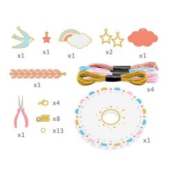 Djeco Bijoux Cr Er 'Bracelets Kumihimo' C Leste Djeco 9818 Bricolage Enfant