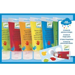 Djeco 6 Tubes De Peinture Doigts Pour Enfant Djeco 8860 Feutres, Gouaches Et Pinceaux