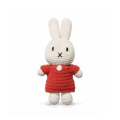 Peluches Miffy & Snoopy Peluche Miffy En Crochet - Just Dutch - Robe Rouge Poup Es, Peluches