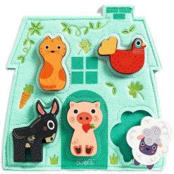 Djeco Puzzle Mouki, Jeu D'Encastrement En Bois Et Feutrine Djeco 1072 Jouets Encastrer, Empiler