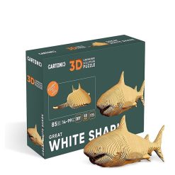 Cartonic Puzzle Sculpture 3D En Carton - Requin - Cartonic Jeux De Construction