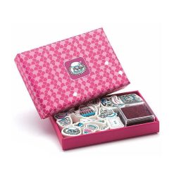 Djeco Mini Coffret Motifs Tamponner 'Tea Time' Djeco 9787 Tampons