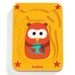 Djeco Puzzle 3 Niveaux Leo & Co Djeco 1475 Jouets Encastrer, Empiler