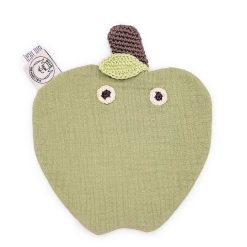 MyuM Doudou "Pomme" En Coton Bio - Myum - The Veggy Toys Peluches Naissance, Doudous