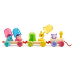 Djeco Train D'Activit Tra Ner "Rainbow Train", Jouet Tirer Djeco 6326 Jouets Tirer, Pousser