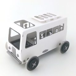 LITOGAMI Autogami Bus Blanc Colorier, Voiture Solaire Jeux De Soci T