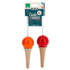 VILAC Corde Sauter "Glace Rouge" En Bois Laqu Vilac 3012R Jouets De Plein Air