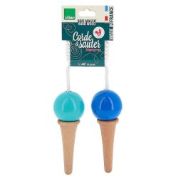 VILAC Corde Sauter "Glace Bleue" En Bois Laqu Vilac 3012B Jouets De Plein Air