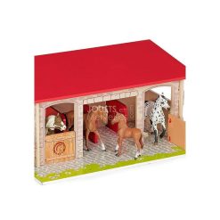 Papo Box Chevaux Papo 60104 Ferme En Bois, Centre Questre Et Zoo