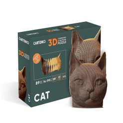 Cartonic Puzzle Sculpture 3D En Carton - Chat - Cartonic Jeux De Construction