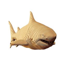 Cartonic Puzzle Sculpture 3D En Carton - Requin - Cartonic Jeux De Construction