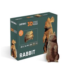 Cartonic Puzzle Sculpture 3D En Carton - Lapin - Cartonic Jeux De Construction